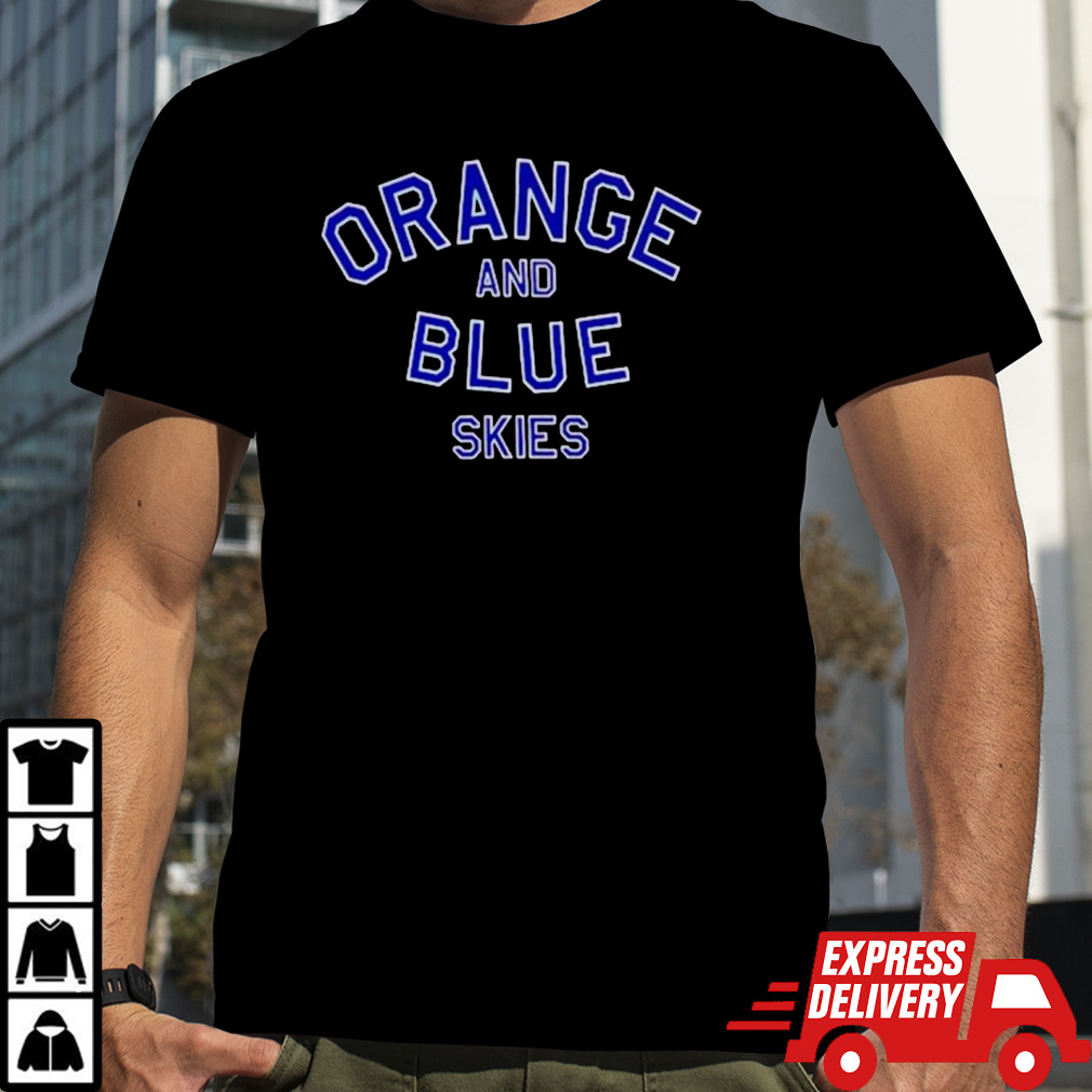 Orange and blue skies breathable shirt