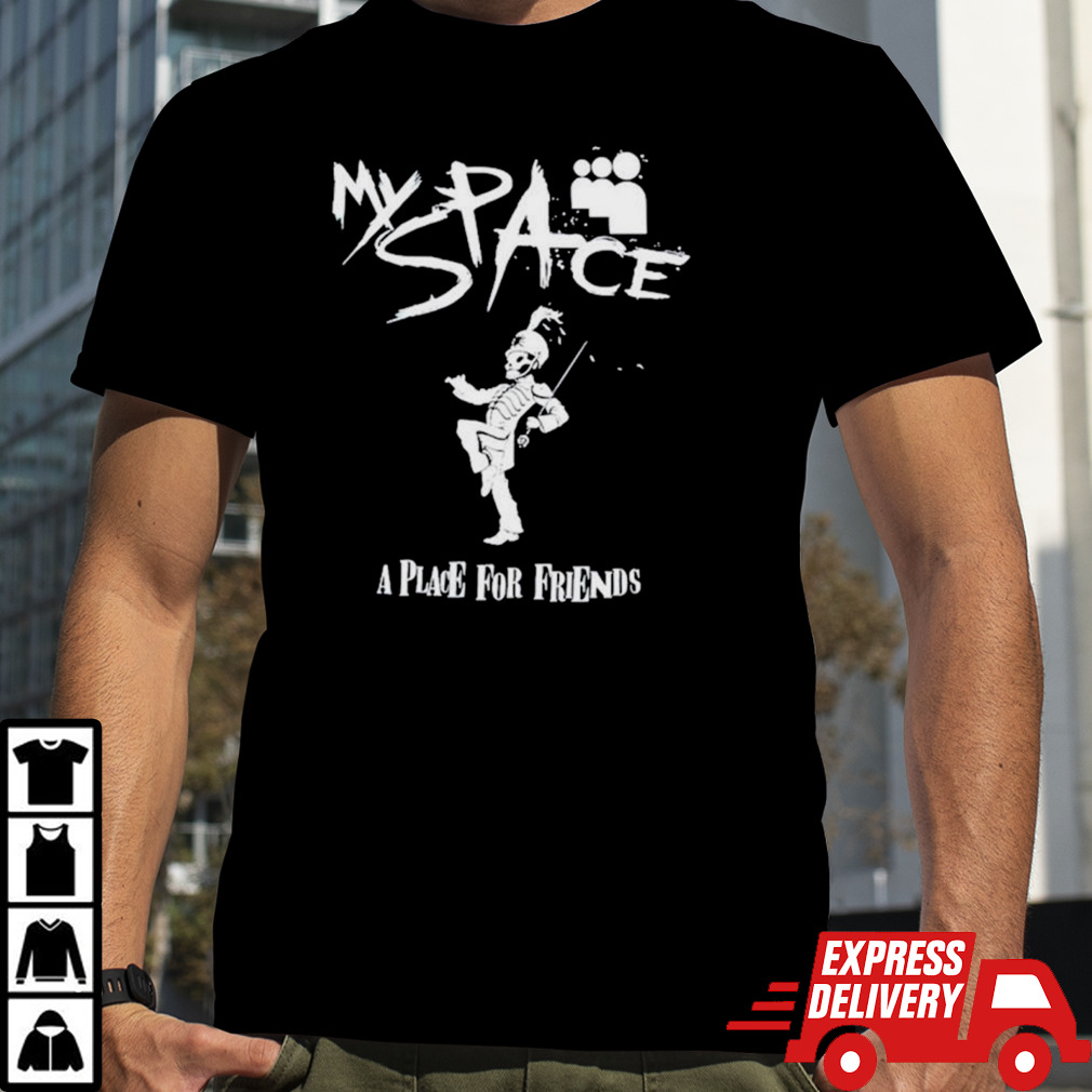 Skeleton Myspace a place for friends shirt