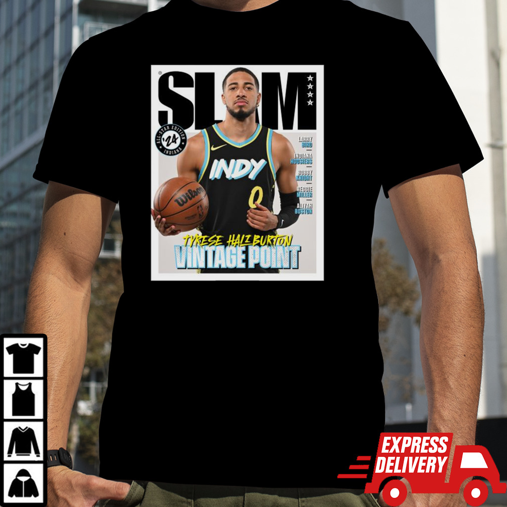 Slam All-star Edition Vol 4 Tyrese Haliburton Vintage Point Indiana Pacers T-shirt