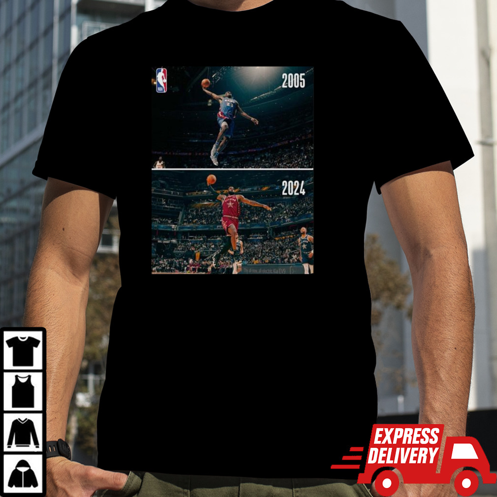 Some Things Never Change The Iconic Dunk Of Lebron James The King In NBA All-Star T-Shirt