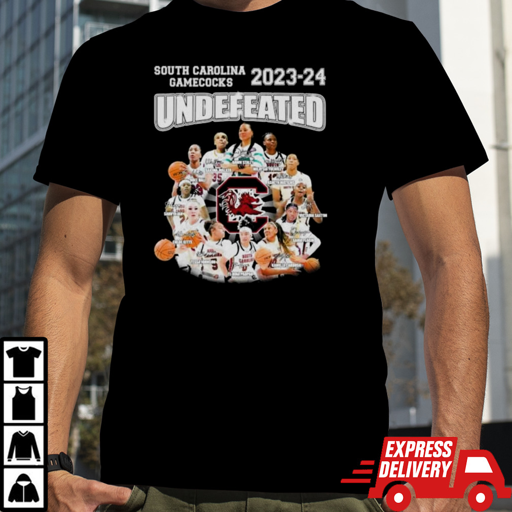 South Carolina Gamecocks 2023-24 Undefeated Signatures shirt