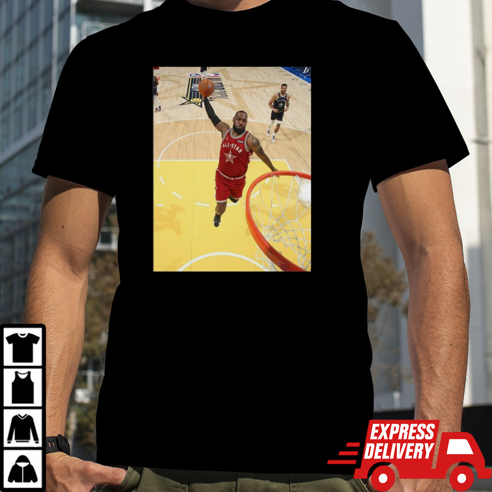 The Iconic Dunk Moment Of The King Lebron James In Nba All-star 2024 T-shirt