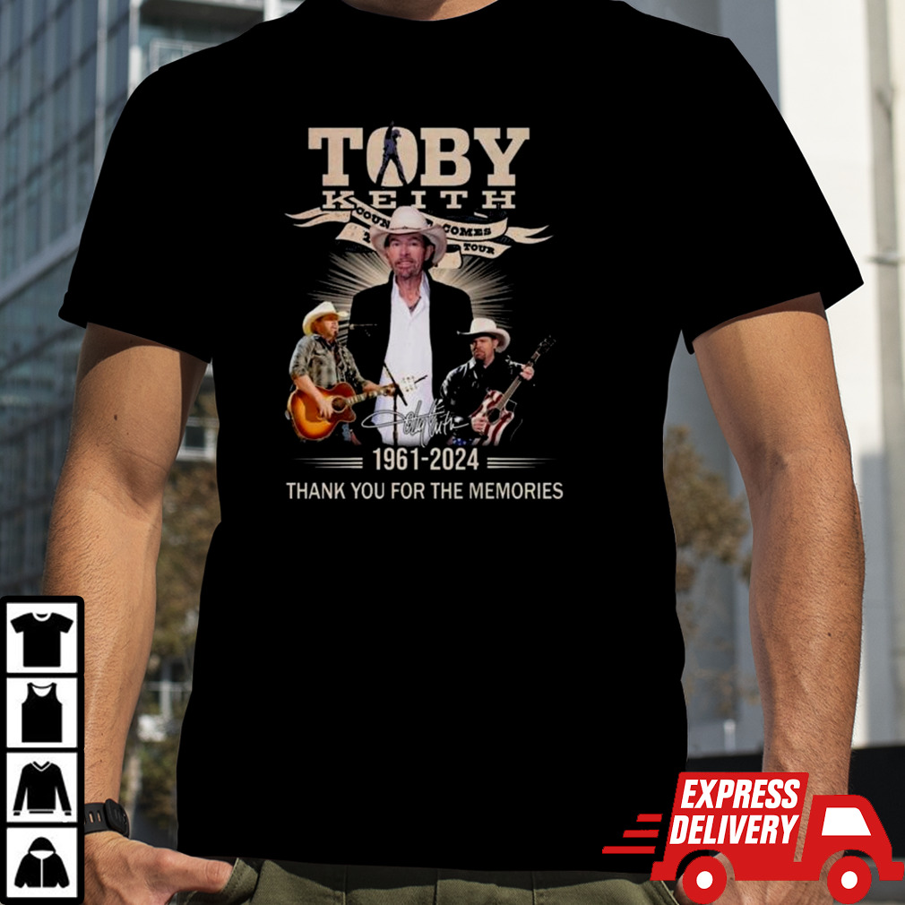 Toby Keith Countdown Combs Tour 1961-2024 Thank You For The Memories Signature Shirt