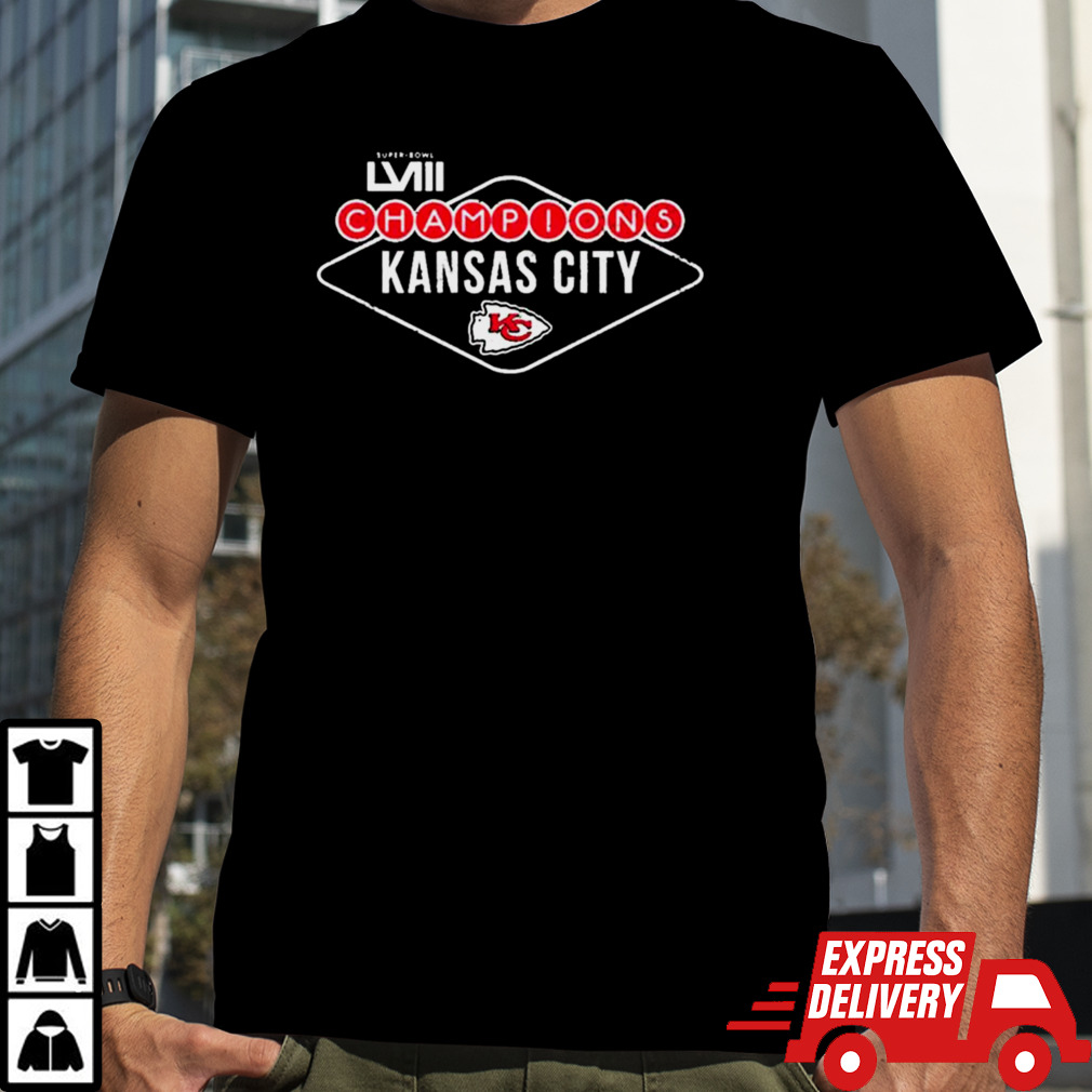 Vegas Sign Kansas City Chiefs Super Bowl LVIII Champions shirt