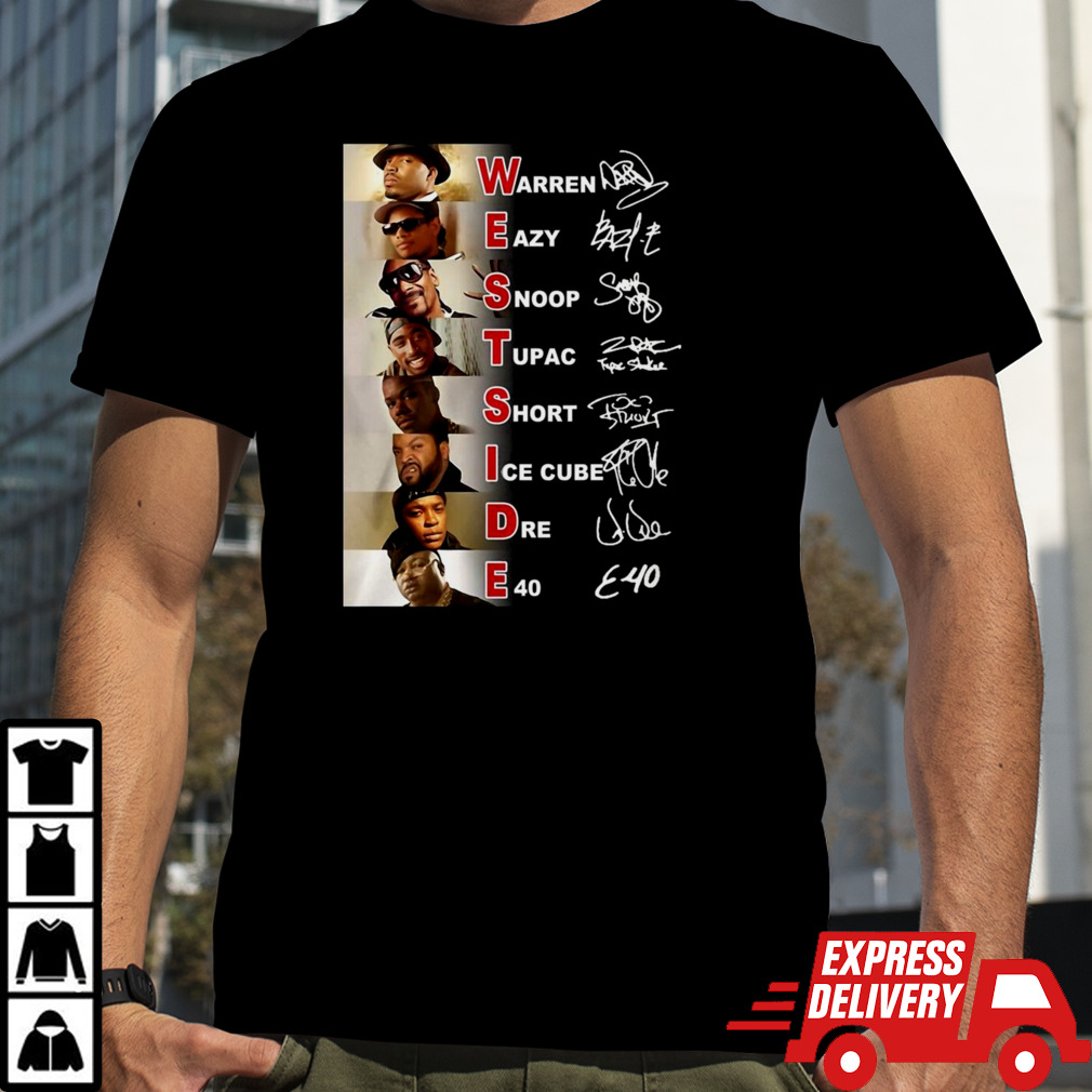 Warren Eazy Snoop Tupac Short Ice Cube Dre E40 Shirt