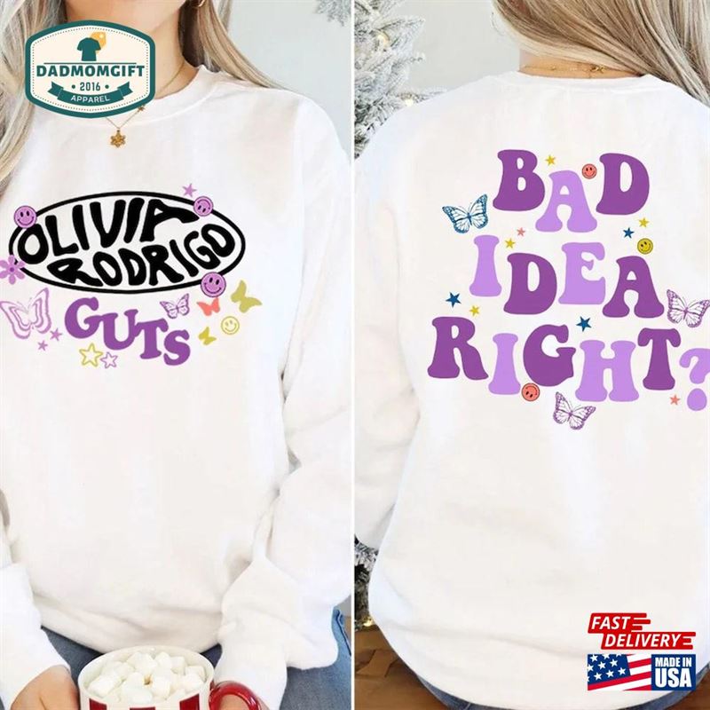 Bad Idea Right Guts World Tour Olivia Rodrigo 2024 T-Shirt Shirt Hoodie Sweatshirt