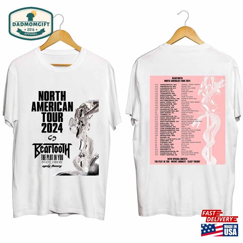 Beartooth North American Tour 2024 Shirt Concert T-Shirt Sweatshirt