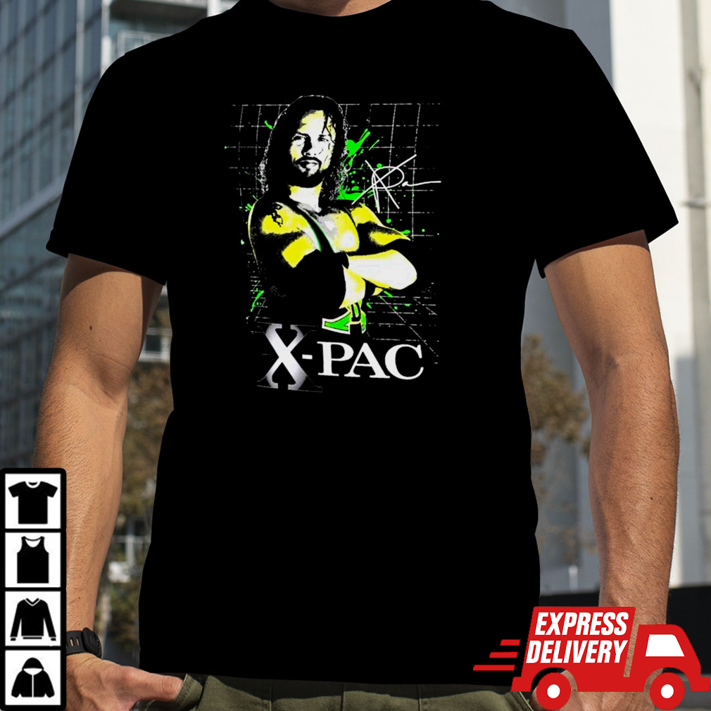 Black X-pac Superstar Pose Signature T-shirt