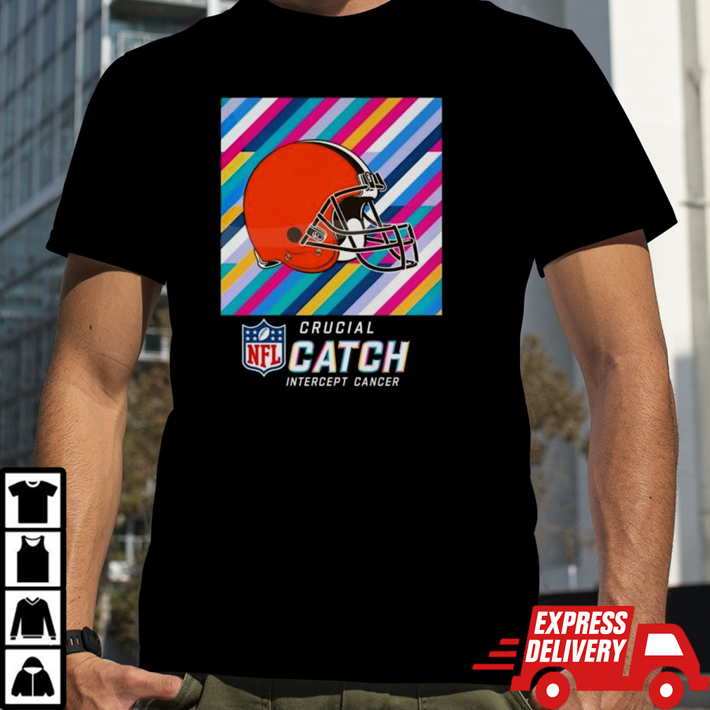 Cleveland Browns NFL Crucial Catch Intercept Cancer Shirt