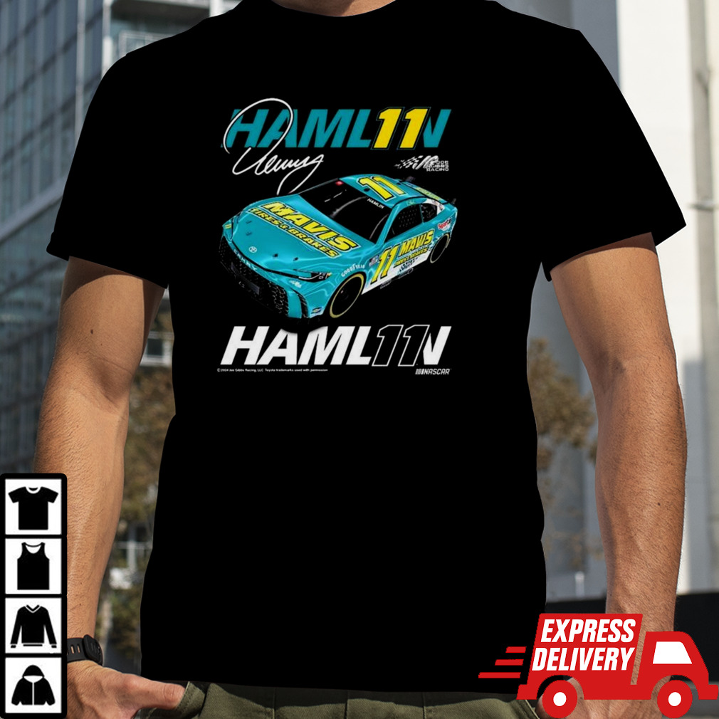 Denny Hamlin Joe Gibbs Racing Team Mavis Car Signature T-shirt