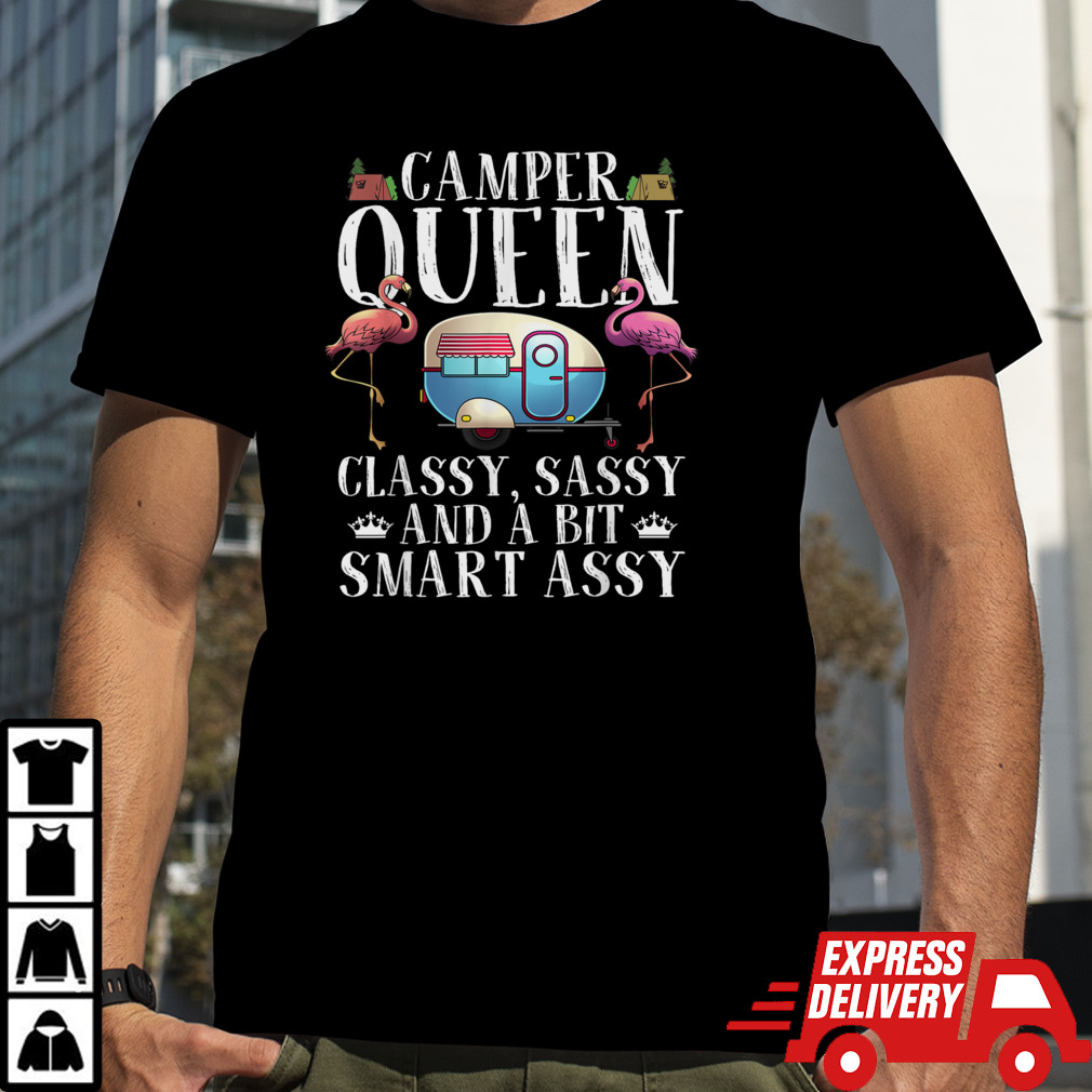 Funny Camper Queen Sassy Gift For Women RV Camping Lovers T-Shirt