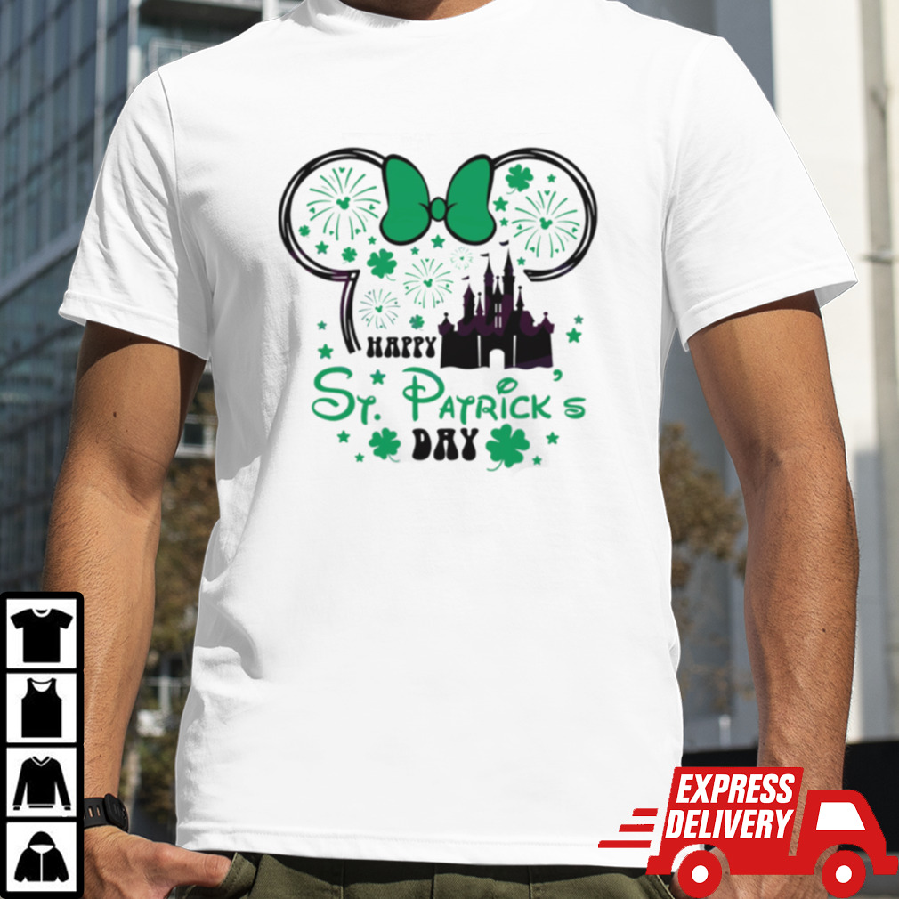 Happy St Patricks Day Minnie Head Castle shirt