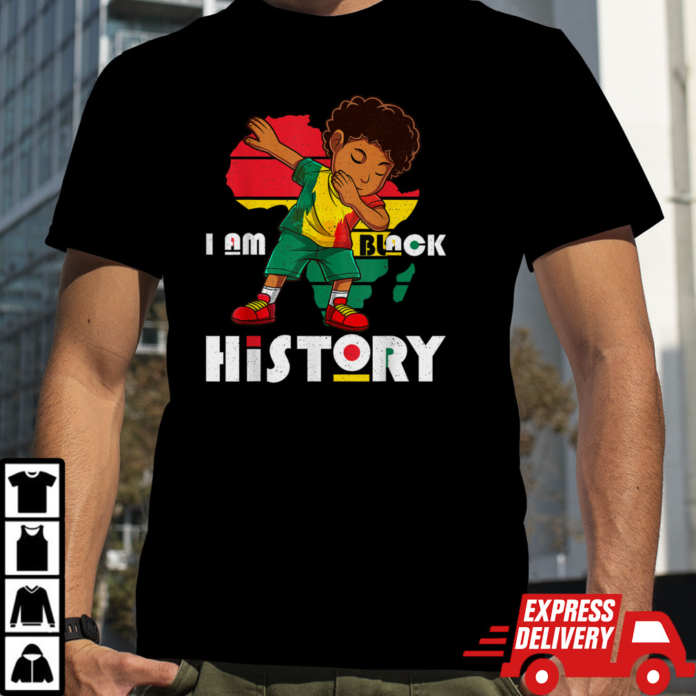 I Am Black History Month Kids Boys Afro African American T-Shirt