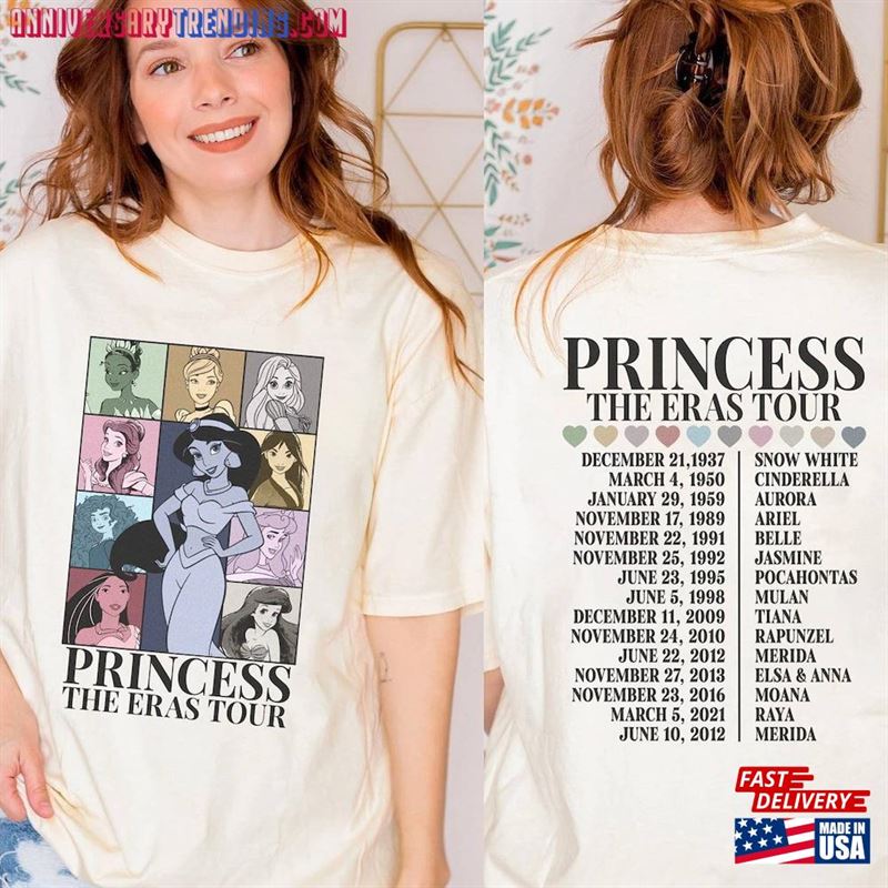 Jasmine Princess Eras Tour Shirt Tee Disneyland Unisex T-Shirt - AnniversaryTrending