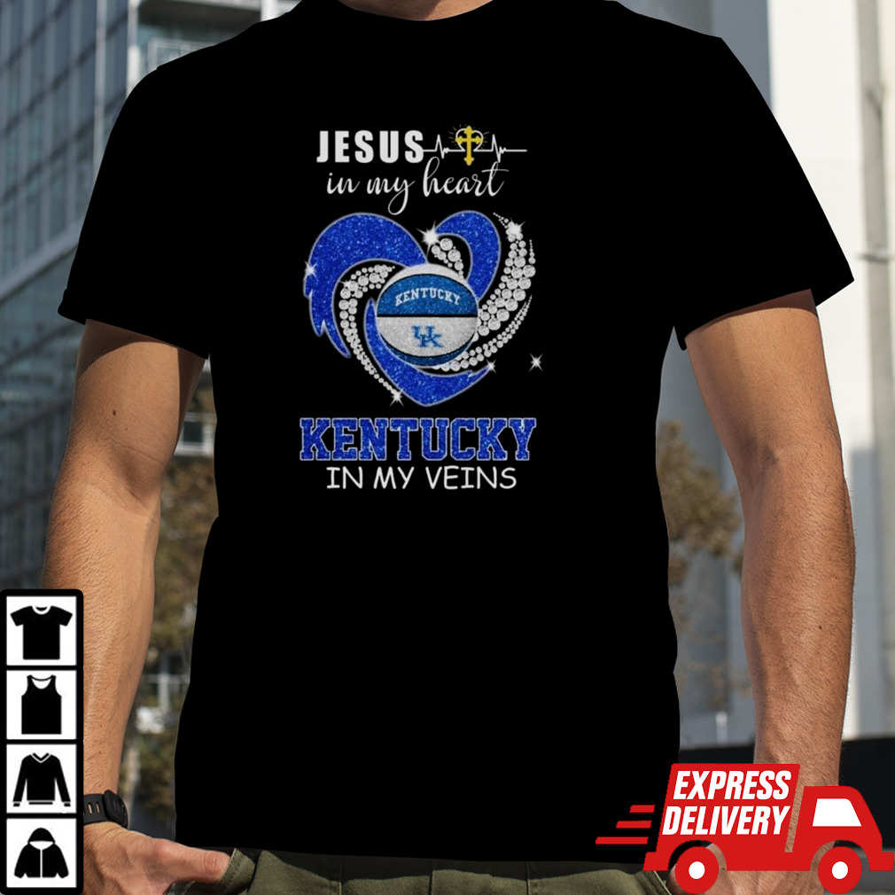 Jesus In My Heart Kentucky Wildcats In My Veins 2024 Shirt