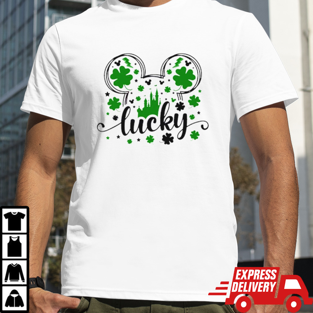 Lucky Mickey Head Disney Castle shirt