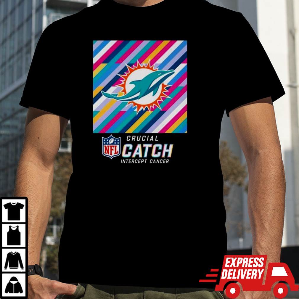 Miami Dolphins NFL Crucial Catch Intercept Cancer Shirt