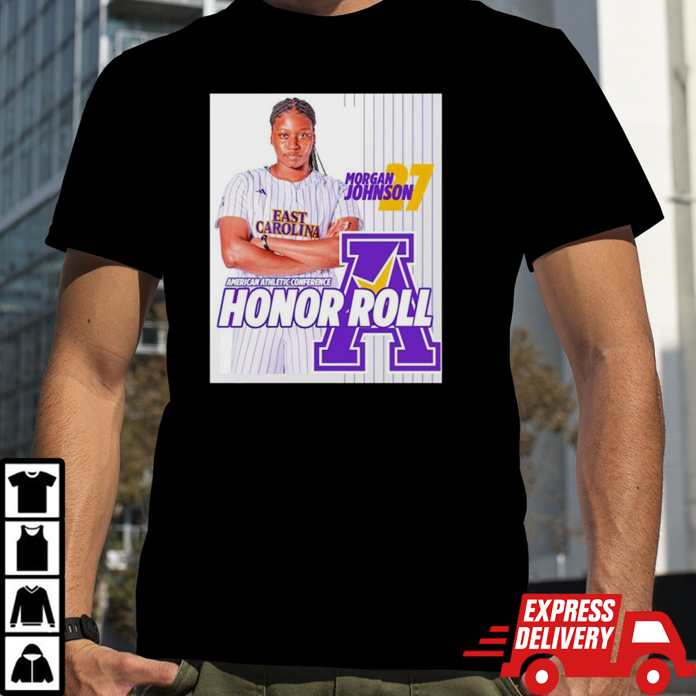 Morgan Johnson American Athletic Conference Honor Roll poster shirt