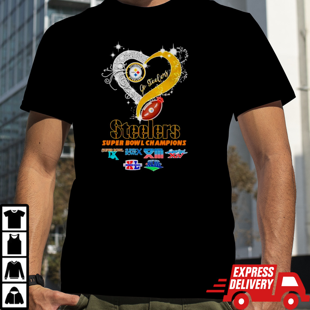 Pittsburgh Steelers Super Bowl Champions heart ho Steelers shirt