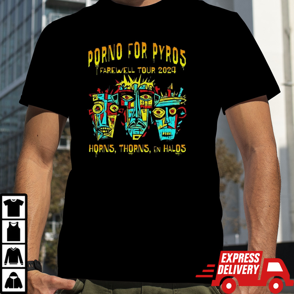 Porno For Pyros Farewell Tour 2024 Horns Thorns En Halos T-shirt