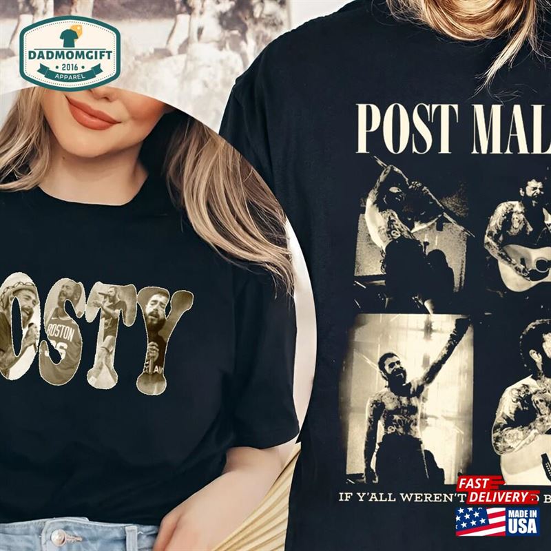 Posty Rap Vintage Shirt Concert Music 2024 Double Side Tee Classic Unisex