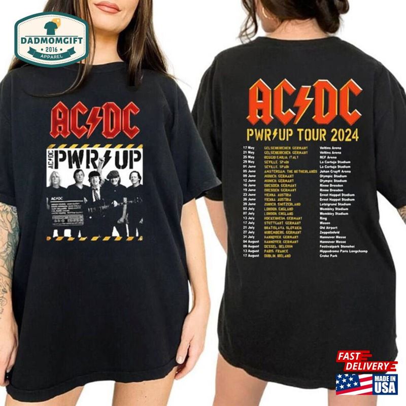 Rock Band Acdc Tour 2024 Shirt Pwr Up World Fan Unisex Sweatshirt