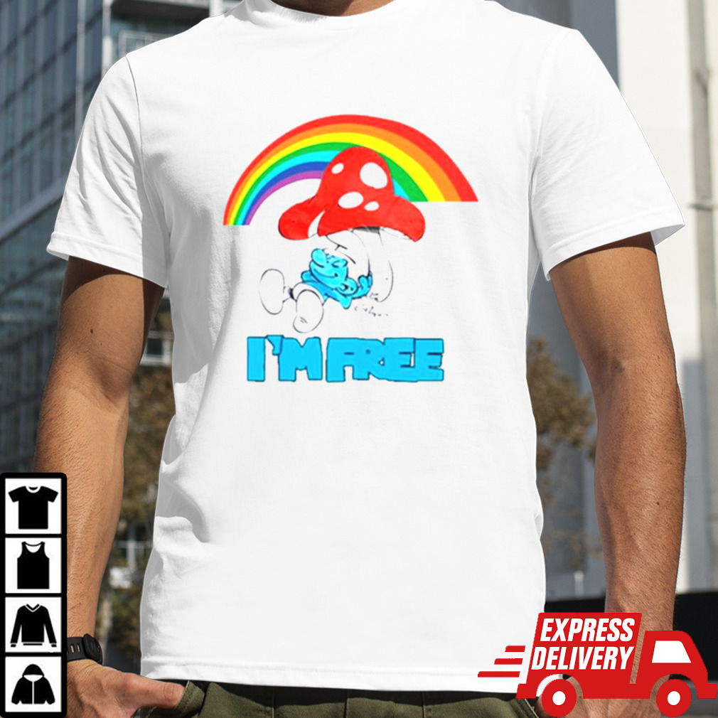 Smurfs I’m free rainbow shirt