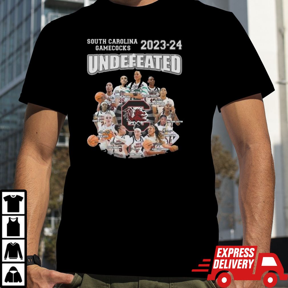 South Carolina Gamecocks 2023-2024 Undefeated Signatures Shirt