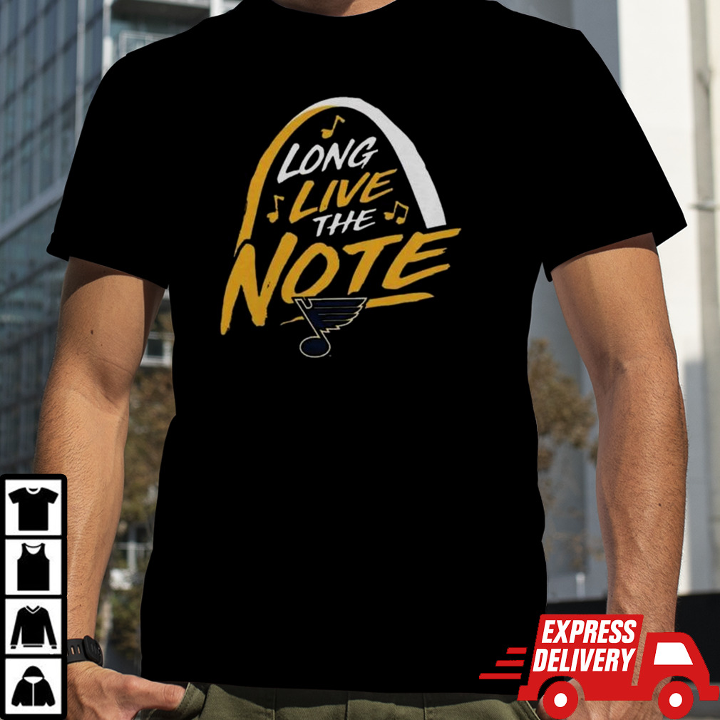 St. Louis Blues Local Long Live The Note Logo Shirt