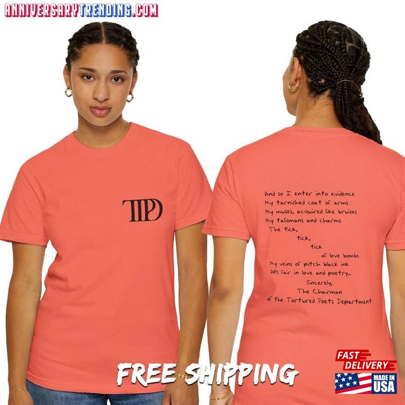 The Tortured Poets Department T-Shirt Ttpd Swiftie Merch Taylor Swift New Album Unisex Sweatshirt - AnniversaryTrending