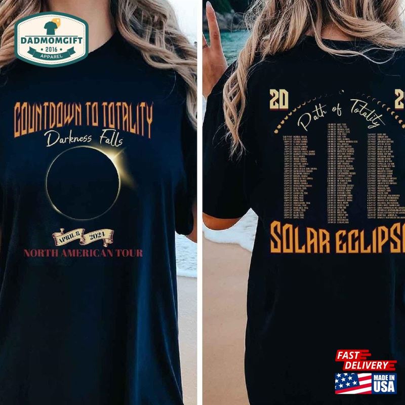 Total Solar Eclipse 2024 Shirt April 8Th Rock Concert Tour Unisex Classic