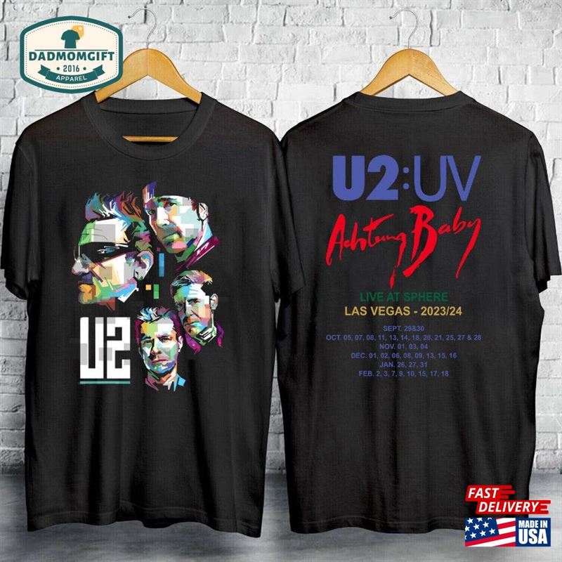 Updated U2uv Rock Band Achtung Baby Album Tour 2023 2024 Unisex Shirt U2 Dates Graphic Sweatshirt