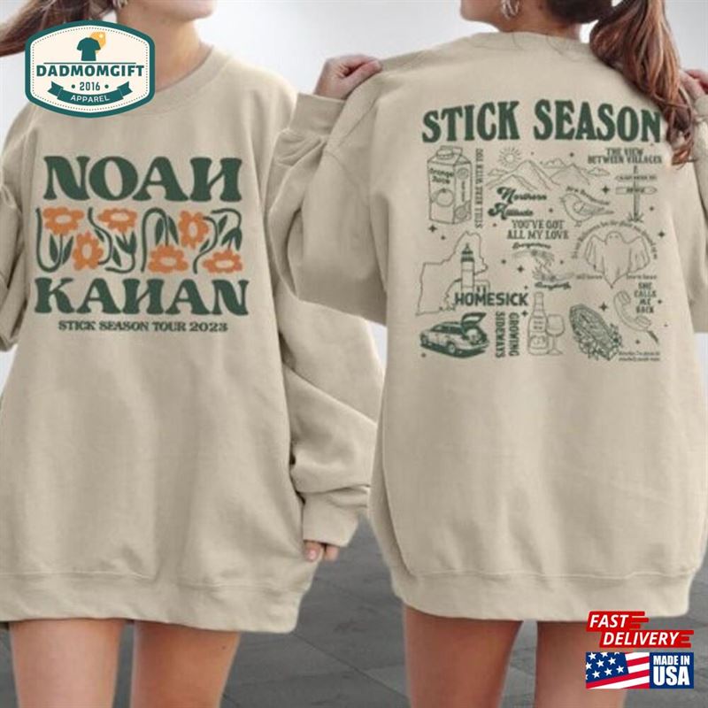 Vintage Stick Season Tour 2024 Sweatshirt Noah Kahan Folk Pop Music Shirt Classic Hoodie