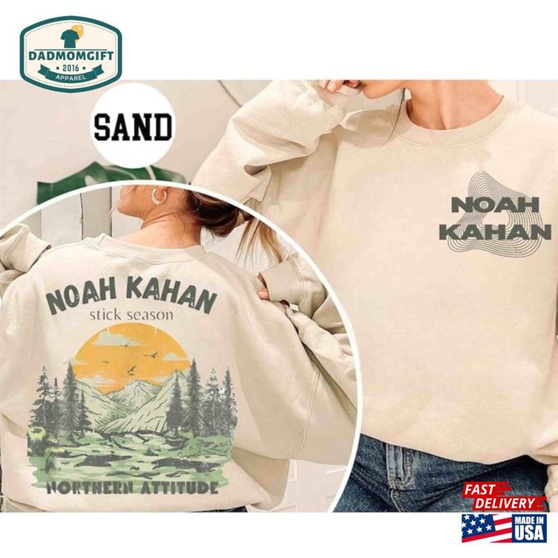 Vintage Stick Season Tour Two Side Sweatshirt Noah Kahan 2024 Shirt Folk Pop Music T-Shirt Hoodie