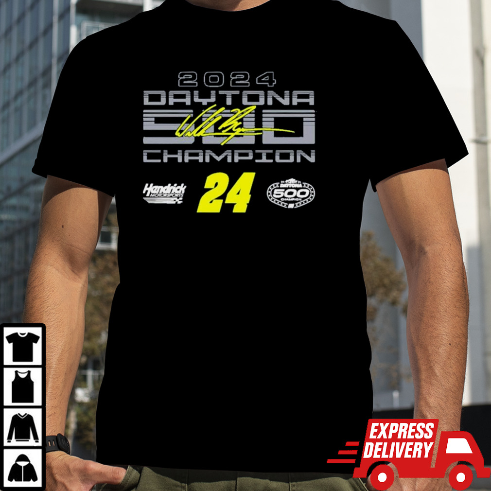 William Byron Checkered Flag Sports 2024 Daytona 500 Champion Exclusive T-Shirt