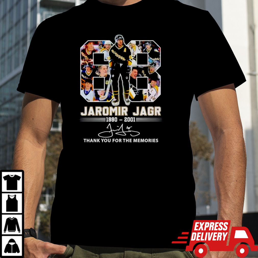 68 Jaromir Jagr 1990 2001 thank you for the memories shirt