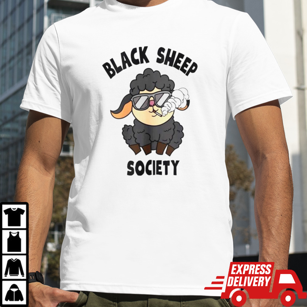 Black sheep society smoking shirt