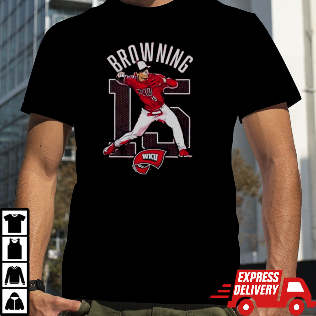 Brady Browning WKU softball cartoon shirt