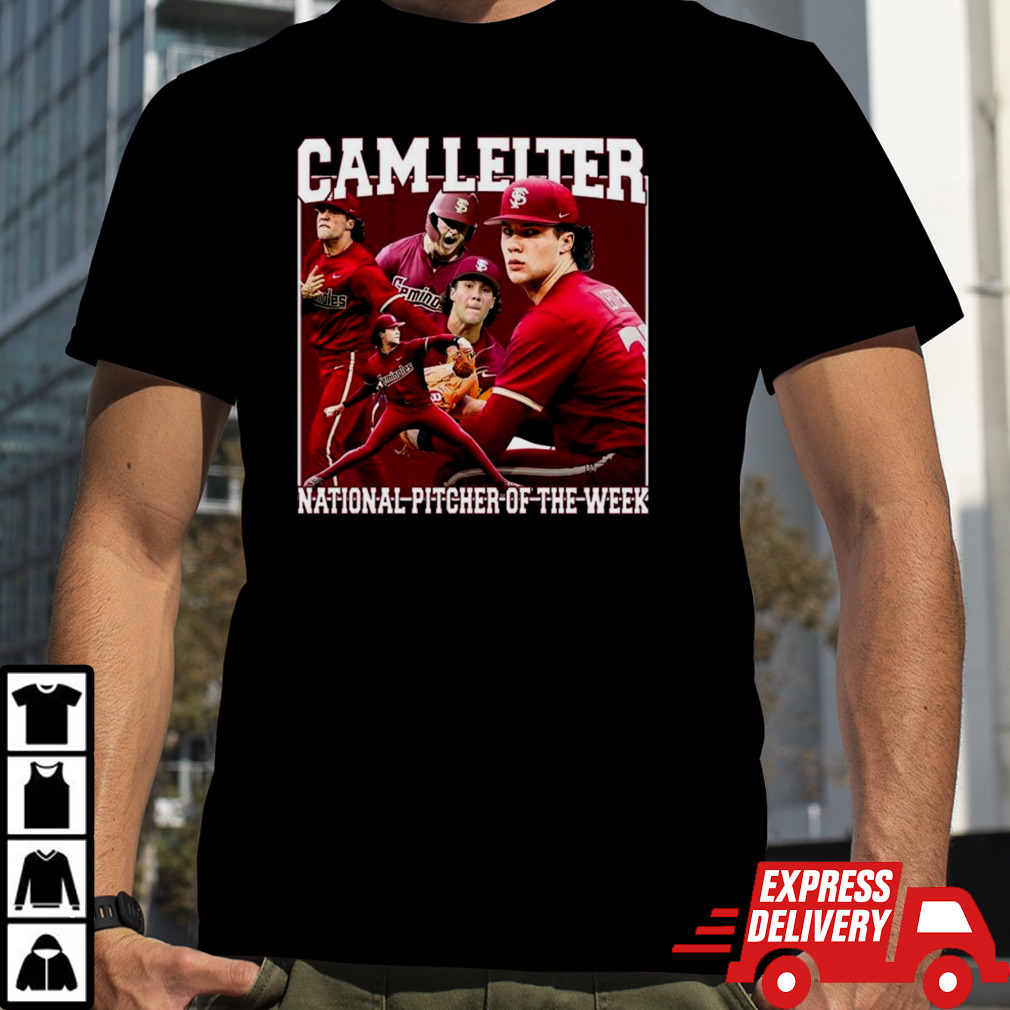 Cam Leiter National Pitcher of the week poster shirt