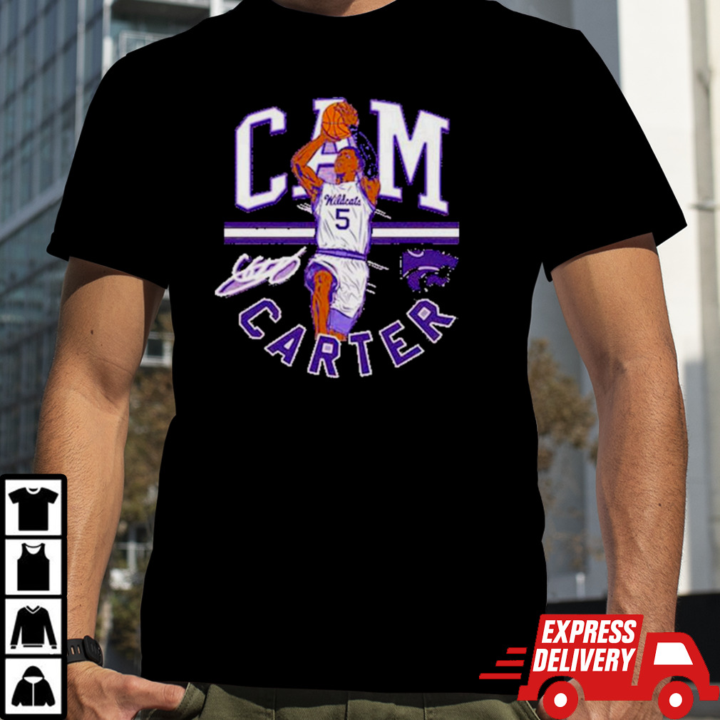 Camryn Carter K-state Wildcats Caricature Basketball Fashion Player Shirt