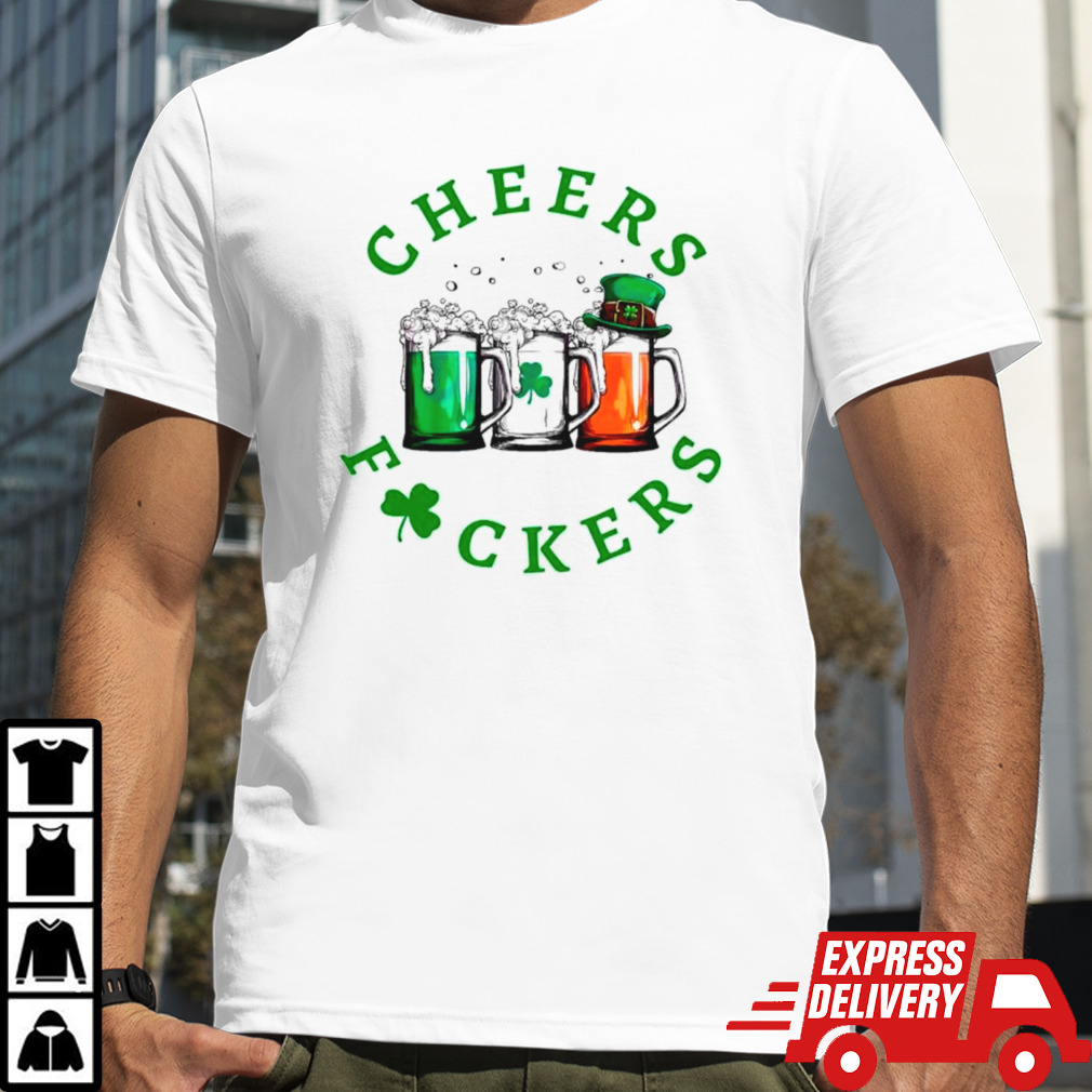 Beer Cheers Fuckers Shamrock retro shirt