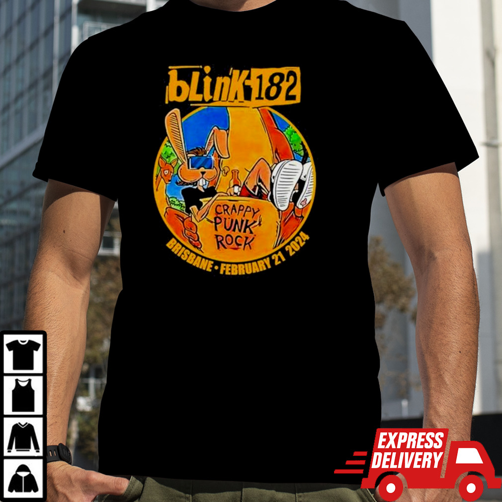 Brisbane Entertainment Crappy Punk Rock Centre Blink 182 Brisbane Australia Tour 2024 shirt