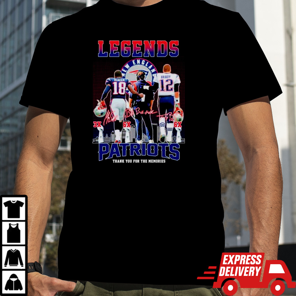 Legends New England Patriots thank you for the memories skyline signatures shirt