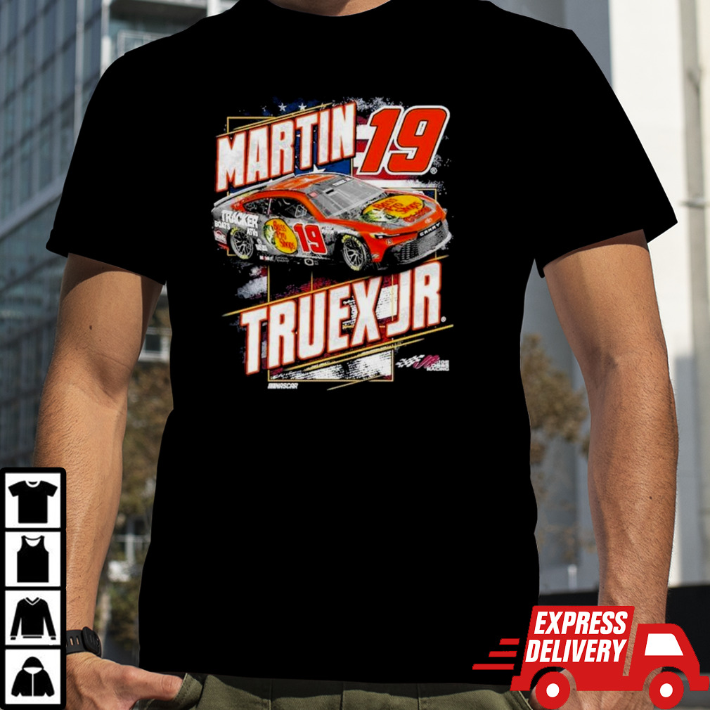 Martin Truex Jr Joe Gibbs Racing Team Collection Navy Bass Pro Shops Patriotic 2024 T-shirt