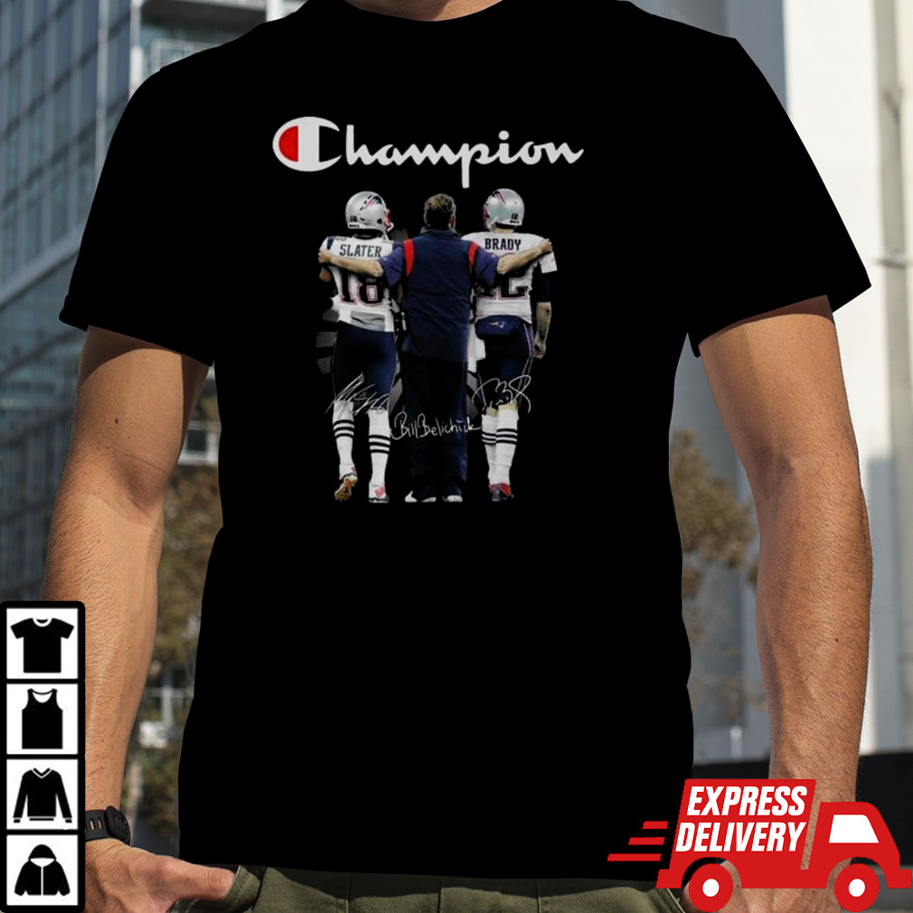 New England Patriots Champion Matthew Slater Jerod Mayo And Tom Brady Signatures Shirt