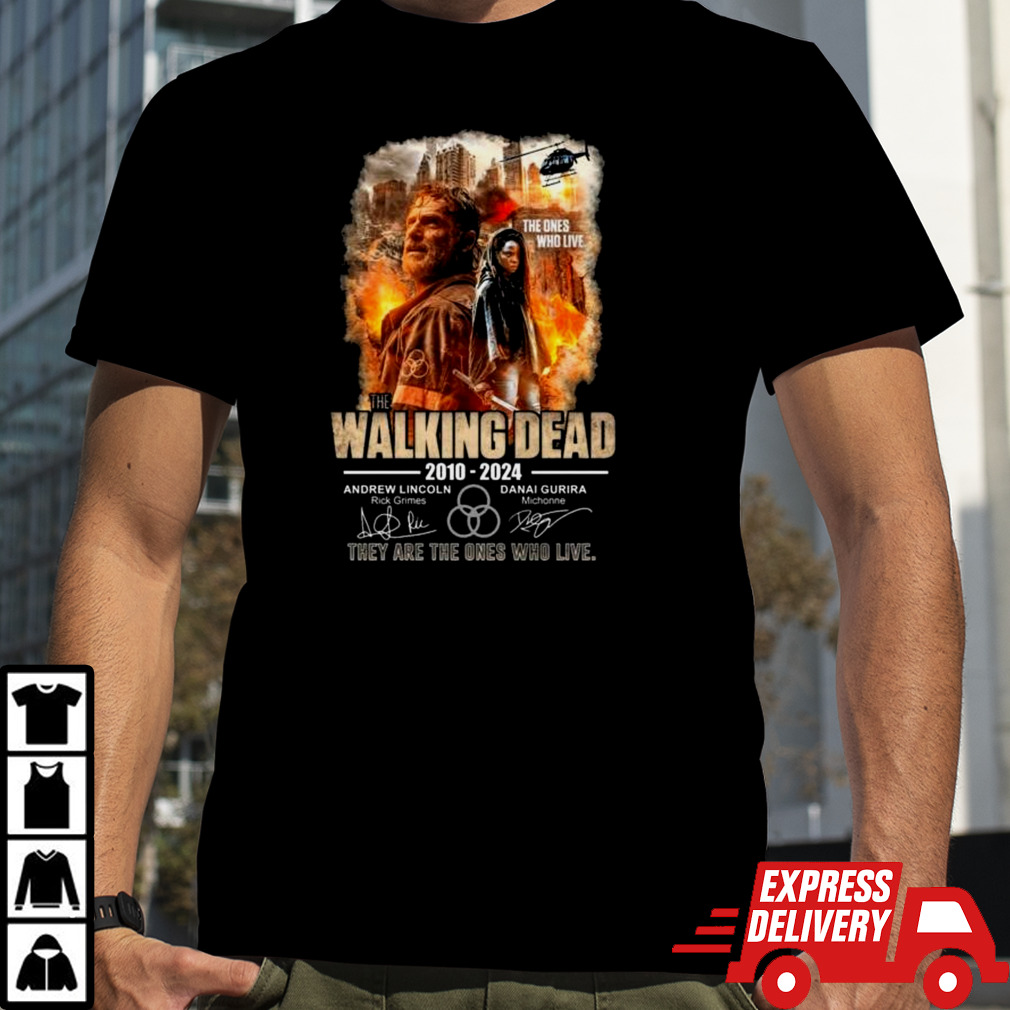 The Ones Who Live The Walking Dead 2010-2024 They Are The Ones Who Live Signatures Shirt