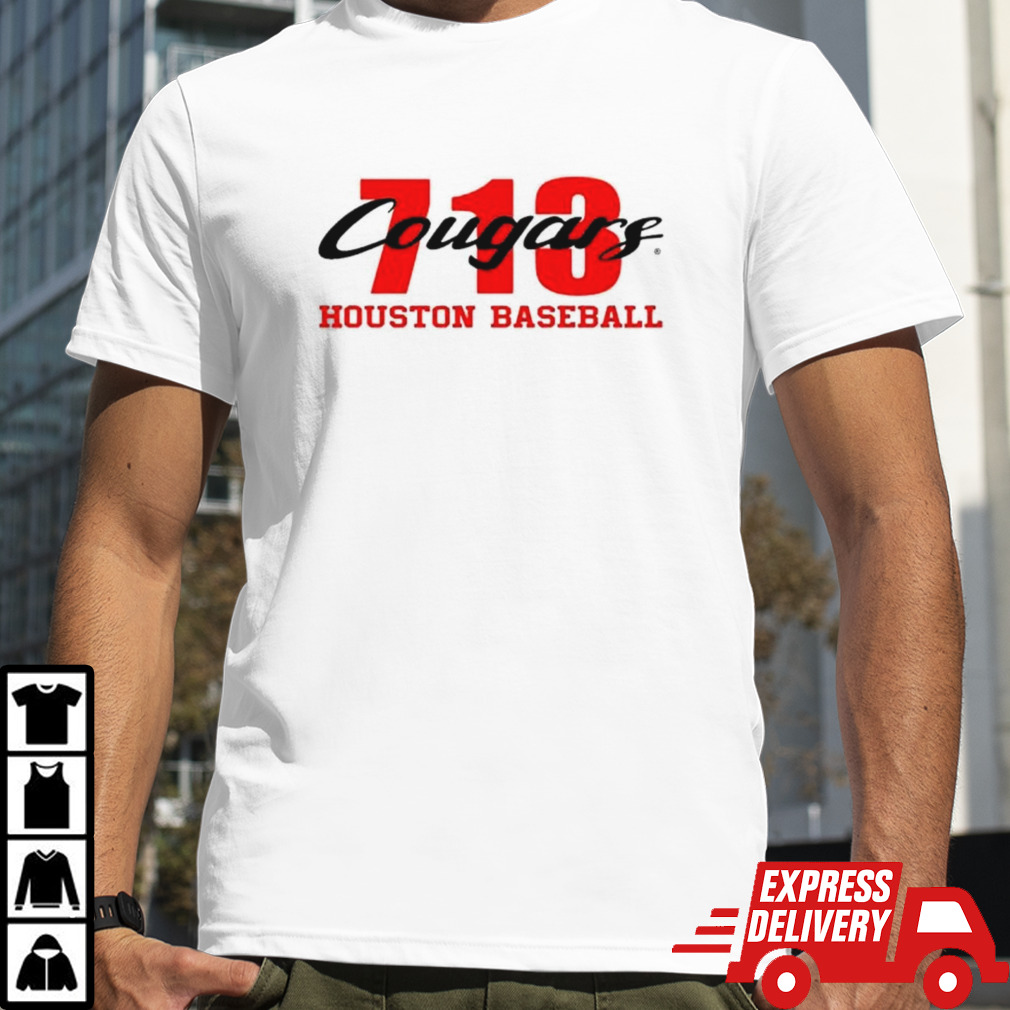 713 Cougars Houston Baseball Long Sleeve Tee Shirt