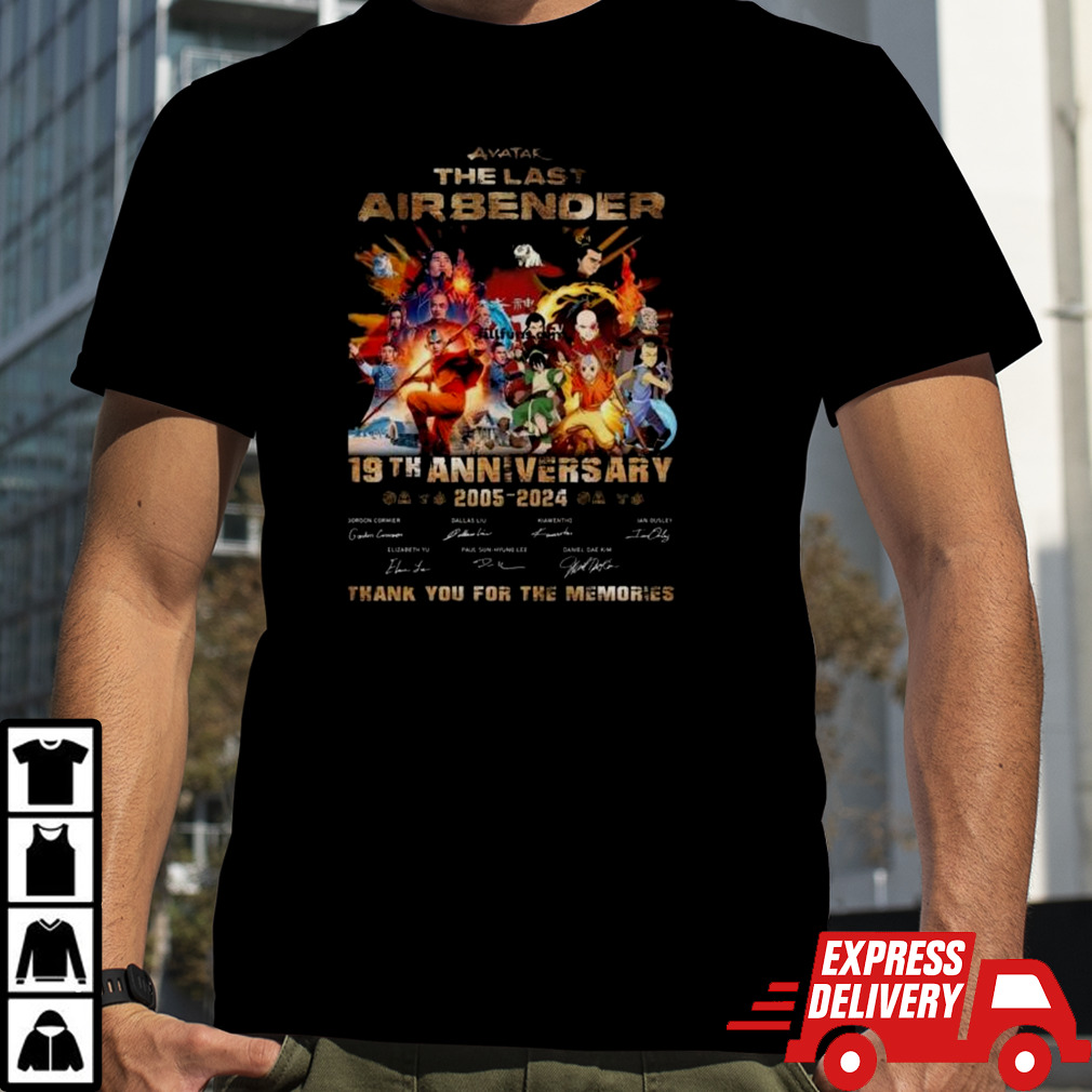 Avatar The Last Airbender 19th Anniversary 2005 – 2024 Thank You For The Memories Signatures Shirt