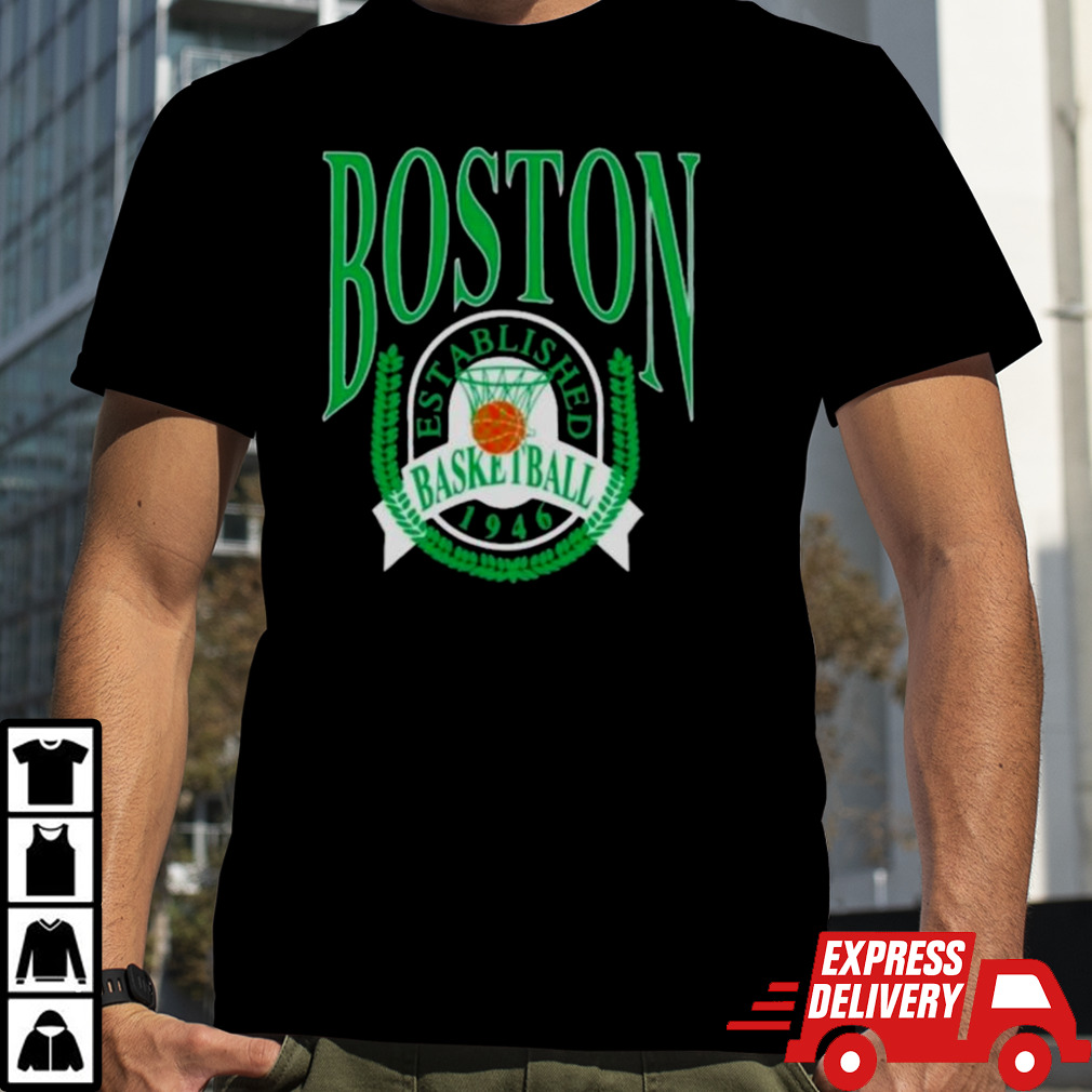 Boston Basketball Establish 1946 Laurel Wreath T-shirt