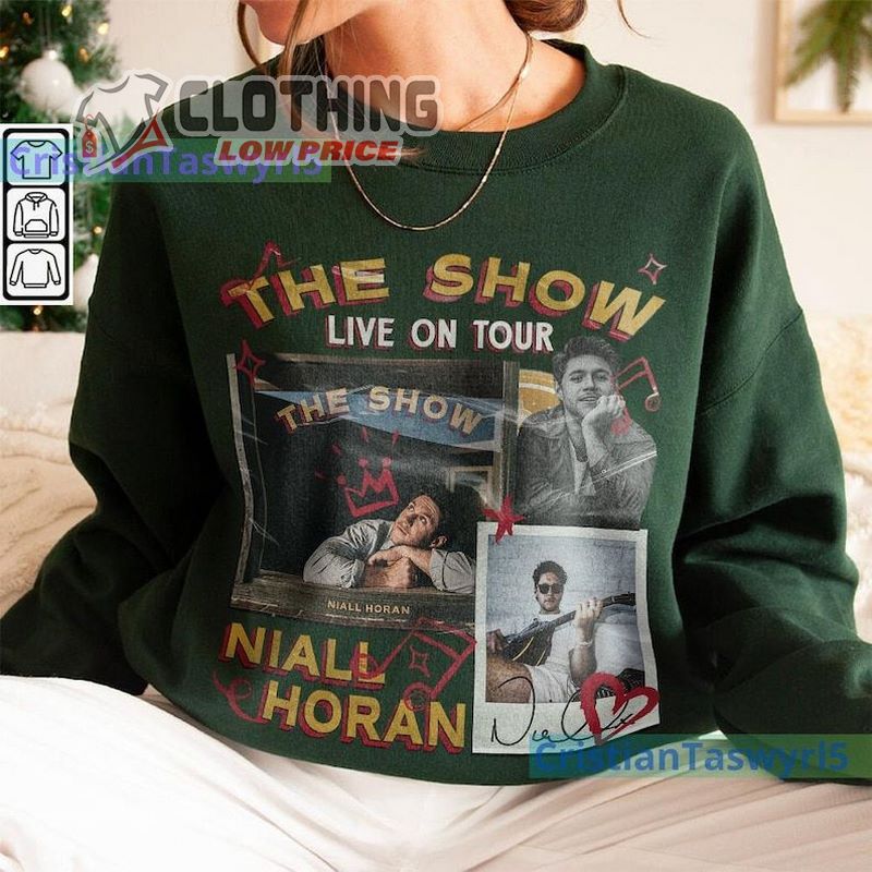 Vintage Niall Horan The Show Live On Tour 2024 Shirt, Bootleg Retro Music Art Graphic Sweatshirt